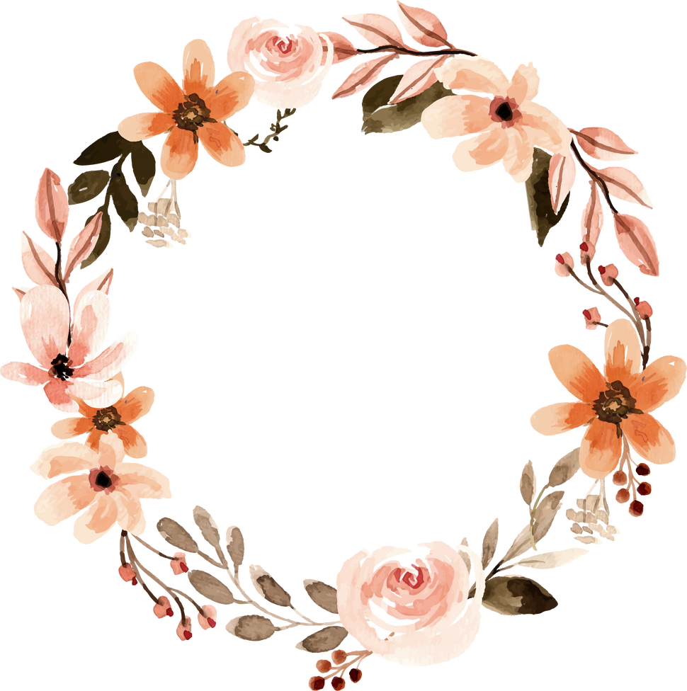 Watercolor Flower Wreath